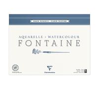 Clairefontaine 96424C - Bloc de papel para pintar con acuarela (grano fino, 15 folios), color blanco