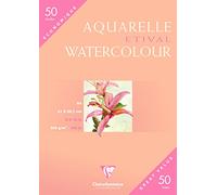 Clairefontaine 96469C - Un étui carton de papier dessin Etival grain fin 50 feuilles 21x29,7 cm 300g, Blanc