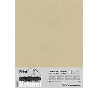 Clairefontaine 96542C Paquete PaintON Multi-técnicas - 25 Hojas Papel de Dibujo Multi-técnicas de Grano Ligeresmante Rugoso - Natural - 50x65 cm 250g