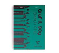 Clairefontaine 96627C Bloc Agrafé GraF'it - 80 Feuilles Papier Dessin Croquis Uni - Feuilles Détachables - A3 29,7x42 cm 90g - Couleur de Couverture Aléatoire
