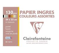 Clairefontaine 96775 C , Dibujo 12 hojas), colores diversos