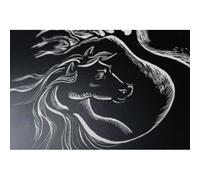 Clairefontaine 96801C Paquete Cartón Para Rascar - 5 Hojas Cartón Rígido Negro Contracolado - 50x65 cm 520g - Ideal para el Dibujo en Negativo Blanco y Negro