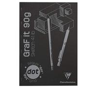 Clairefontaine 96845C GraF'iT DOT - Bloc de notas (formato 29, 7 x 42 cm, 160 páginas en blanco, 90 g, cubierta), color negro