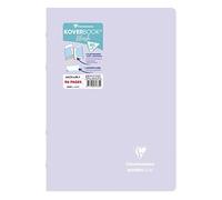 Clairefontaine 971775C - Koverbook BLUSH piqué PP bicolore opaque 21x29,7cm 96p ligné Lilas/Vert tilleul