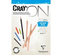 Clairefontaine 975019 C bloque cray' on encollé A5 50 hojas 120 g