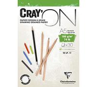 Clairefontaine 975026 C bloque cray' on encollé A5 30 hojas 160 g