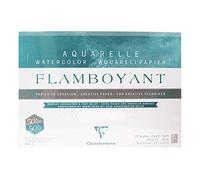 Clairefontaine 975066 C Flamboyant - Bloc encolado 4 lados 20 hojas 36 x 51 cm 300 G