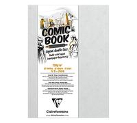 Clairefontaine 975197C - Cuaderno de tapa blanda cosida (220 g, 17 x 6 x 25 cm, 64 páginas), color blanco