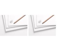 Clairefontaine 975386C - Paquete de cartón pluma Graffic - 6 hojas de cartón pluma blanco rígido y ligero - A4 21x29,7 cm 3 mm - Ideal para maquetas, presentaciones y exposiciones (Paquete de 2)