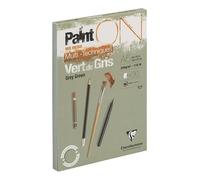 Clairefontaine 975704C - Bloc Papel de dibujo multitécnicas - PaintON - 30 hoja - Grano ligeramente rugoso - 100% celulosa - A5 (14,8 x 21 cm) 250 g - Verde gris