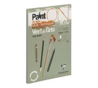 Clairefontaine Bloc pegado de dibujo Paint'On – Papel multitécnicas 250 g A4 30 hojas Verde gris