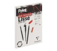 Clairefontaine 975728C PaintON - Bloque de pegamento multiusos (25 hojas, papel multitécnico, superficie lisa, A5, 14,8 x 21 cm, 250 g), color blanco