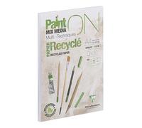 Clairefontaine 975741C - Bloc de PaintON reciclado, A4, 30 hojas, blanco, 250 g