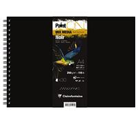 Clairefontaine 975943C - Carnet Rembordé Intégral PaintON Noir 250g 30 feuilles A4