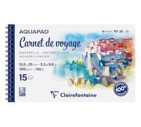 Clairefontaine 975957C - Carnet Aquarellea RI 13,5x25cm 15F Grain mi-fin 300g F