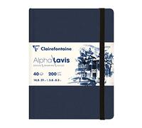 Clairefontaine 975961C - Carnet croquis Rembordé Rigide A5 40 feuilles ivoire 200g P