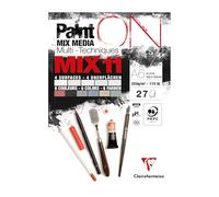 Clairefontaine 976009C - Bloc Pegado PaintON MIX11 A6 10,5x14,8 cm 250g - 27 Hojas de Papel de Dibujo Multi-técnicas - Surtido de 11 Papeles Multi-técnicas