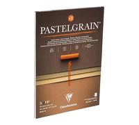 Clairefontaine 976062C Bloc Collé PastelGrain n°2-12 Feuilles Carte Spéciale pour Pastels Secs - 30x40 cm 360g - Assorti teintes naturelles - Intercalaires en Papier Cristal