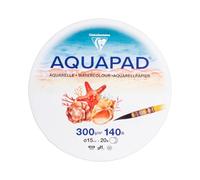 Clairefontaine 976072C Paquetee de Hojas Redondas Aquapad Ø15cm 300g - 20 Hojas de Papel Acuarela Blanco Grano Medio Fino