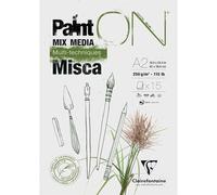 Clairefontaine 976123C - Bloc de papel de dibujo multitécnico (15 hojas, 42 x 59,4 cm, 250 g), diseño de grano ligeramente áspero