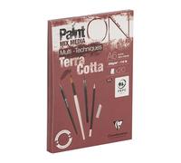 Clairefontaine 976151C Bloc encolado PaintON Multi-técnicas Terracotta A6 10,5x14,8 cm 250g - 20 Hojas Papel de Dibujo Multi-técnicas de Grano Ligeresmante Rugoso - Terracotta