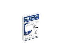 Clairefontaine 9811C - Paquete de 25 sobres blancos de 90 x 140 mm - Autoadhesivos - 90 g/m²