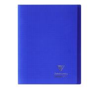 Clairefontaine 981422C Un Cahier Agrafé Koverbook Bleu Marine - 24x32 cm 96 Pages Grands Carreaux Papier Clairefontaine Blanc 90 g - Couverture Polypro