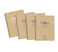 Clairefontaine 9861C - Uninotes Project book 16x21cm 160p détachables ligné + 3 intercalaires assortiment - Paq de 5