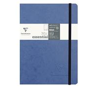 Clairefontaine Age Bag 793434 C - Cuaderno cosido dos cuadrado cuadros pequeños protectora grano piel sintética 192 páginas 90 g 14,8 x 21 cm azul