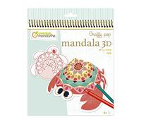 Clairefontaine, Avenue Mandarine - Cuaderno de espiral Graffy Pop Mandala 3D - 36 páginas precortadas para colorear - papel certificado PEFC - colorear lápices , rotuladores o pintura - GY094C