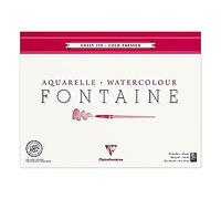 Clairefontaine Bloc de papel de acuarela, a 4 caras, grano grueso, Fontaine/Hadern 36x48