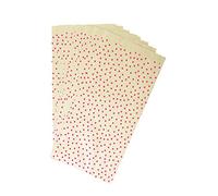 Clairefontaine - Bolsas de papel kraft (11 x 21 x 5 cm, 50 unidades), diseño de corazones, color rojo