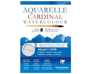 Clairefontaine Cardinal acuarela, color blanco, A3, 10 unidades) _ P, papel, Blanco, 10-Piece/A5