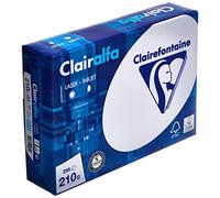 Clairefontaine Clairalfa - Resma de papel/cartulina, 250 hojas, A4, 21 x 29.7 cm, color ultra blanco