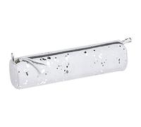 Clairefontaine Cosmicuir - Estuche de 22 cm, color plateado