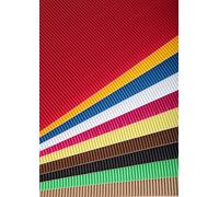 Clairefontaine Diverse Paper Corrigated 15 Hojas 50 x 35 cm Colores Surtidos, Sobres, 50 x 35 cm