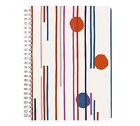 Clairefontaine ES 115787C - Cuaderno espiral A Geometric Pattern - A5 14,8x21 cm 148 páginas rayadas 90g papel blanco - Punchy Line Collection - 4 visuales, envío aleatorio