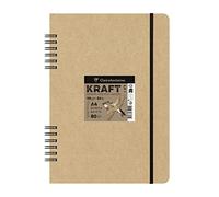 Clairefontaine ES 975941C - Libreta Espiral Papel Kraft - 80 Hojas de Papel Kraft No Verjurado Marrón A4 21x29,7 cm 115g - Cierre Elástico, Cubierta Flexible en Cartulina