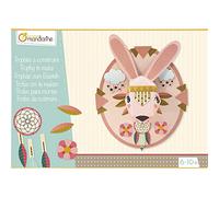 Clairefontaine ES Avenue Mandarine KC037C - Une boite créative Trophée à construire comprenant 6 planches pré-imprimées à assembler - Trophée Lapin 18x26x7cm (notice incluse)