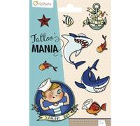 Clairefontaine ES CC004O Avenue Mandarine Bolsa a Tattoo' Mania, que Incluye 1 Hoja de Tatuajes 12,8x9 cm, Marino