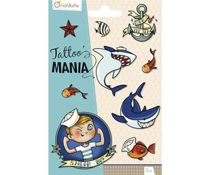 Clairefontaine ES CC004O Avenue Mandarine Bolsa a Tattoo' Mania, que Incluye 1 Hoja de Tatuajes 12,8x9 cm, Marino