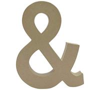 Clairefontaine ES Décopatch AC812C - Un support en papier brun mâché 5x23x30 cm, lettre fantaisie &