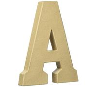 Clairefontaine ES Décopatch AC852C - Soporte de papel marrón maché 15,7 x 2,5 x 20 cm, Letra mayúscula A