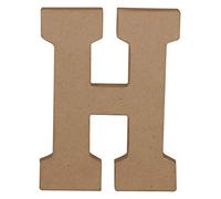 Clairefontaine ES Décopatch AC859C - Un support en papier brun mâché 15,3x2,5x20 cm, Lettre majuscule H