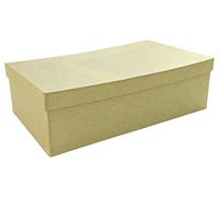 Clairefontaine ES Décopatch BT9011O - Un support en papier brun mâché 13,5X22X5,5 cm, boite rectangle