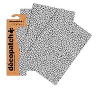 Clairefontaine ES Décopatch C535O - Une pochette de 3 feuilles de papier imprimé 30x40 cm, Mosaïque argent