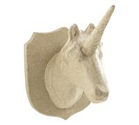 Clairefontaine ES Décopatch - Cabeza de unicornio de papel maché, 18 x 15,5 x 21 cm - marrón