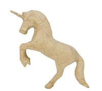 Décopatch Mache Small Bucking Unicorn, 12x4x16.5cm-Brown Extra, Papel, Unicornio pequeño, 5