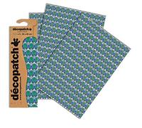 Clairefontaine ES Décopatch Papel de cerámica azul/verde/blanco, 30 x 40 cm (paquete de 3 hojas)