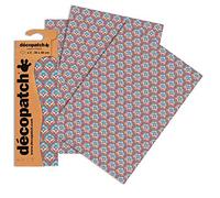 Clairefontaine ES Decopatch - Papel de cerámica - rojo/azul/blanco (Pack de 3 hojas)